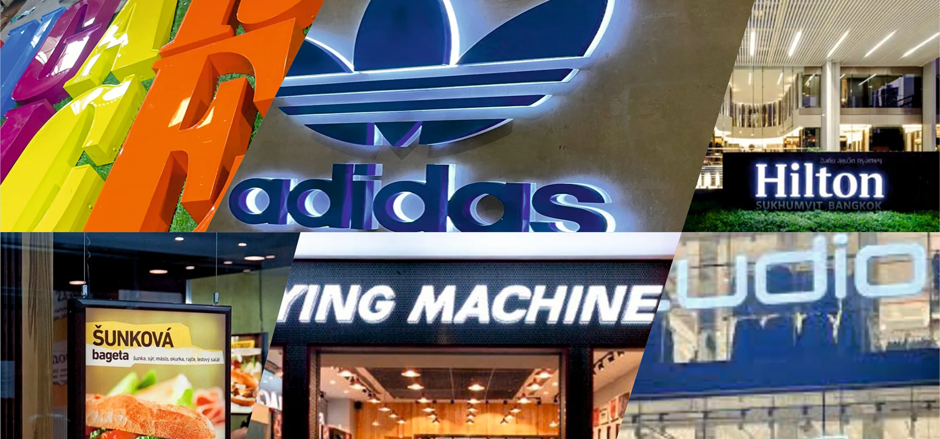 Modern automotive dealership with premium LED signage at night - showcasing Sign Junction's professional lighting solutions in Bangalore