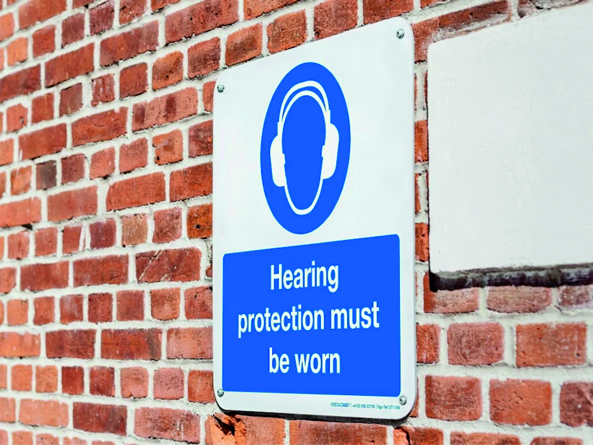 Hearing Protection Safety Signage - Professional industrial and workplace safety signage solutions by SignJunction