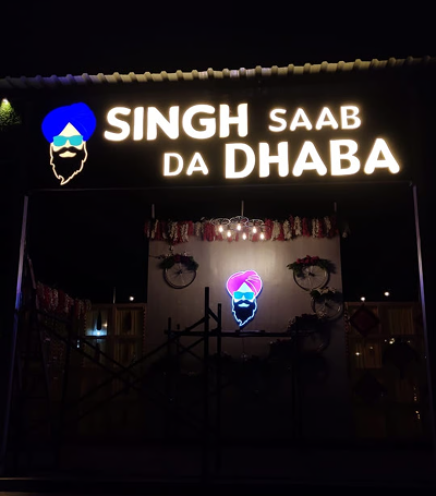 Singh Saab Da Dhaba Restaurant - LED Signage Portfolio