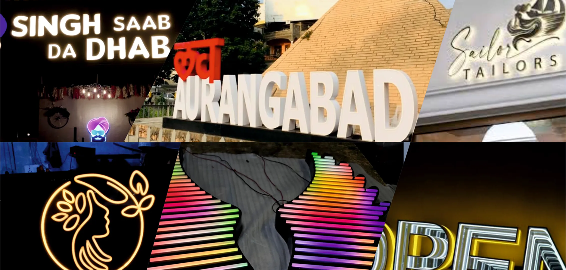 Modern automotive dealership with premium LED signage at night - showcasing Sign Junction's professional lighting solutions in Kolkata